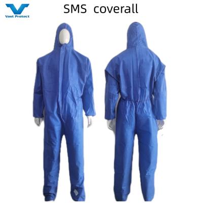 China Adults' Waterproof SMS Nonwoven Coverall All-in-one Design with CE Certification for sale