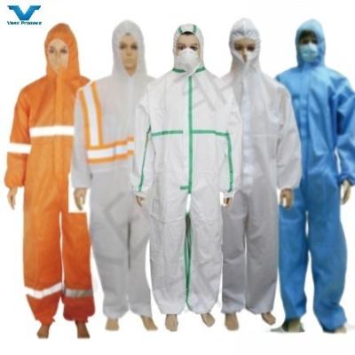 China Heat Sealed Tape Seam CE Type4/5/6 Nonwoven Protective Coveralls Customized Request for sale