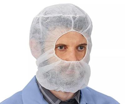 China 40*38 CM Disposable Protective Non-Woven PP Balaclava for Food Processing Industry for sale