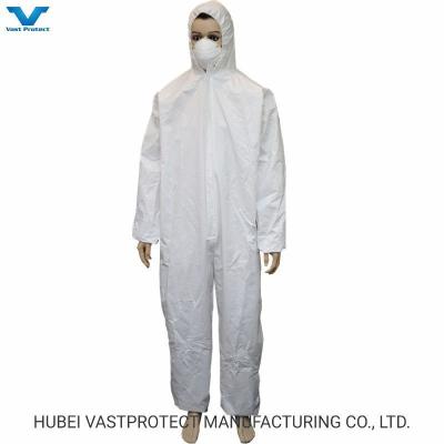 China 65GSM Type 4/5/6 Cat 3 Anti-Static Disposable Protection Coverall for Country Markets for sale