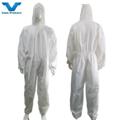 China Breathable and Durable Disposable Microporous Protective Suit CE Certificate Type5/6 for sale