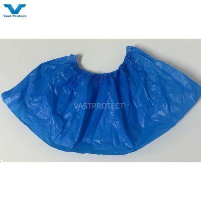 China Disposable Waterproof Blue Cleaning Room Shoe Cover with Elastic Style 2-30g for sale