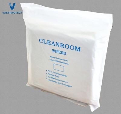 China 100% Polyester Microfiber Cleanroom Wipers for Industrial Anti-Static and Lint Free for sale