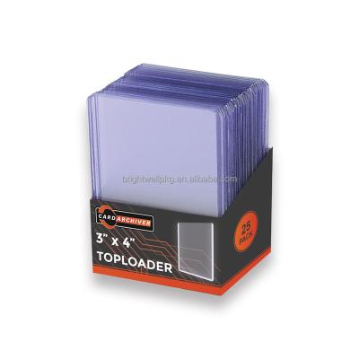 China PVC 3X4 Free Space 35PT Toploader 25ct Regular Top Loader and Card Holder Card Sleeves for sale