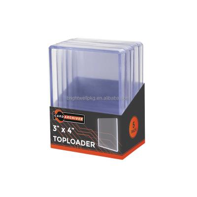 China Super Thick PVC 3X4 Trading Card 360PT Toploader 5ct Top Loader Card Sleeves for sale