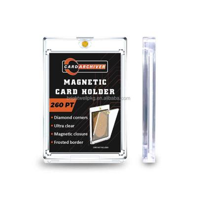 China Magnetic Switch 260PT UV Protection ONE TOUCH Magnetic Card Holder for sale