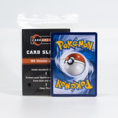 China Custom Made Premium Soft Penny Sleeves Trading Card For Gaming Hologram Pokemon Yugioh MTG Baseball Sports Cards Wrapping Sleeves for sale