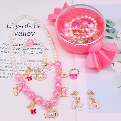 China Europe children's necklace set cute Korean beaded necklace cartoon alloy accessories for sale