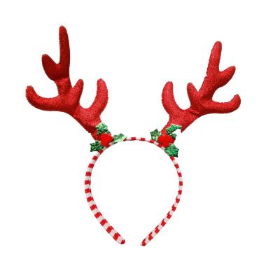 China Hair Party Circle Corner Antler Snowflake Cartoon Art Cloth Festival Circle Christmas Main Accessories Rings Hair Clip for sale