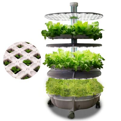 China Modern Hydroponic Growing Systems With Led Lights Flower Pot Planter for sale