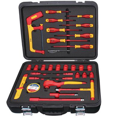 China Good Quality 1000V.AC or 1500V.DC Screwdriver Hot Selling VDE Living Work Insulated Box Case High Voltage Tool Kit For Electrician for sale