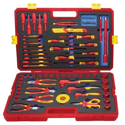 China Good Quality 1000V.AC or 1500V.DC Box Case Hot Selling Insulated Screwdriver Tool Kit Work Live Insulated Tool Kit For Electrician for sale