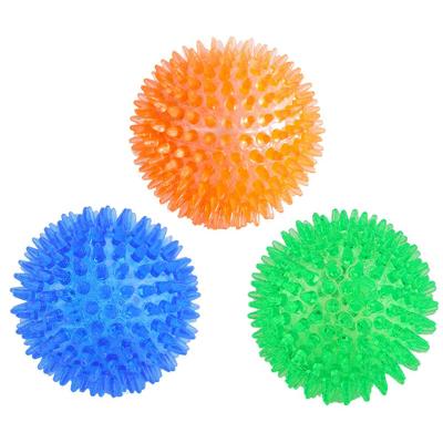 China Viable Dog Chew Toy Puppy Squeaky Ball Toy Tpr Rubber Dog Teeth Cleaning Toy Ball Nail Ball For Small, Medium And Large Dog for sale