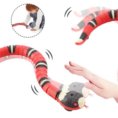 China Cat Toys Automatic Electronic Snake Cat Teasering Play USB Interactive Rechargeable Toys Novelty Viable Smart Sensing Funny Gift for sale