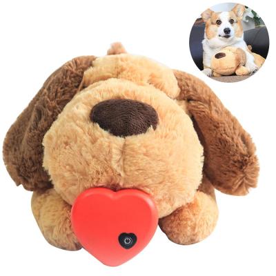 China Amazon Heartbeat Puppy Toy Plush Pet Cozy Snuggle Sleep Dog Anti-Depression Companion Doll Cat To Relieve Anxiety Pet Viable Supplies for sale