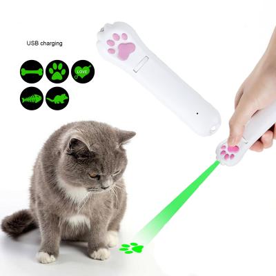 China Cat Pet Training Supplies Toy UV Flashlight 5 Models LED Projection Torch Multi-pattern Viable Laser Indicator USB Rechargeable for sale