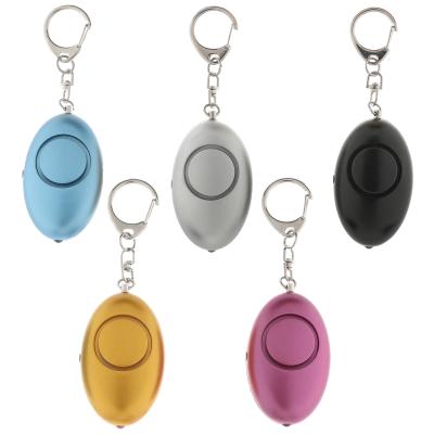 China Wolf Alarm Ladies Self Defense Key Chain Metal Key Chain and Ear Piercing Egg Shaped Alarm 2022 120db-140db Loud Personal Super Alarm (5 Colors) for sale