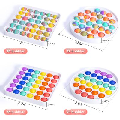 China HOT AMAZON Noise Pushing Bubble Stir Popps Toy Adult Anti Stress Sensory Relief PopSquishy Anti-Stress Toys Antistress Gift Large Square Fingertip Toy for sale