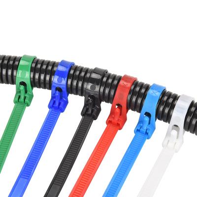 China Drilling and Pulling Durable-Wire-Erosion-Resistant-Cable-Tie-Nylon Cable Tie Self-Locking Soft Nylon Wrap Releasable Cable Ties for sale