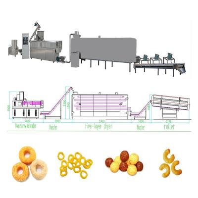 China New Design Energy Saving Automatic Puffed Snacks Production Line Corn Snacks Machine Extruder for sale