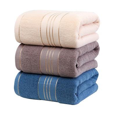 China 2021 Soft Sustainably Absorbent Thickened Long-staple Cotton Beach Towel Two Piece Set for sale