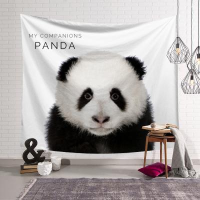 China Animals Nordic Tapestry Panda Giraffa Wall Decorative Tapestry 2021 Custom Made Home Decors for sale