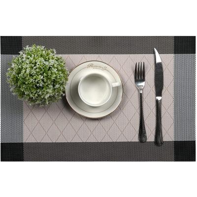 China Sustainable PVC Coaster Area Rug Washable Restaurant Kitchen Hotel Table Mat Custom for sale