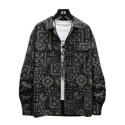 China New Cashew Breathable Casual Shirt Men's Loose Jacket for sale