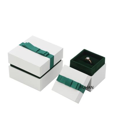 China Recycled Materials Custom Elegant Jewelry Gift Box For Wedding Ring Display Box Necklace Packaging for sale