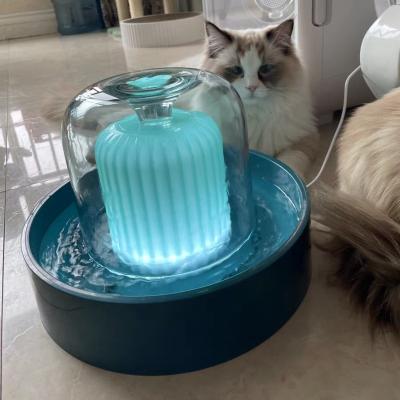 China Automatic 360 Intelligent Cat Water Fountain with Button Control and High Performance Durable Filter Cat Fountain Pet Fountain for sale