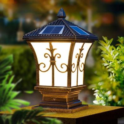 China Aluminum Solar Outdoor Waterproof Wall Villa Garden Lamp Pillar Post Pillar Light for sale