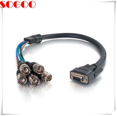 China Colorful Bespoke Cable Assemblies DB9 To BNC Cable OEM / ODM Available for sale