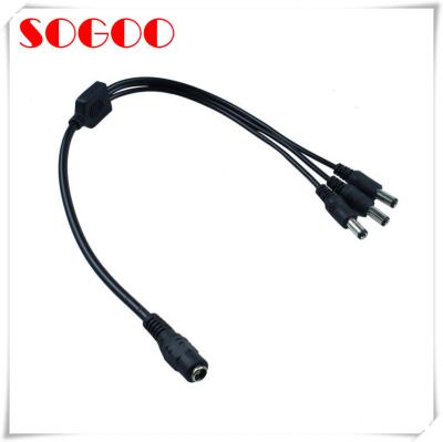 China 1 Male 2 Female DC Power Cable Assembly 5.5 X 2.1mm DC Splitter Cable for sale