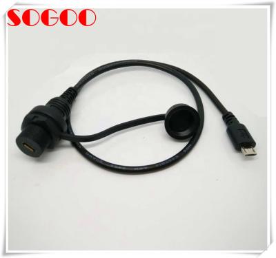 China Custom Waterproof Cable Assembly Micro Usb 5pin Male To Micro 5pin Female for sale