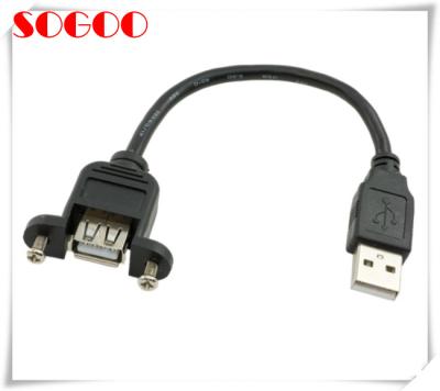 China USB Male To Female Panel Mount Ethernet Extension Cable Length Customized for sale