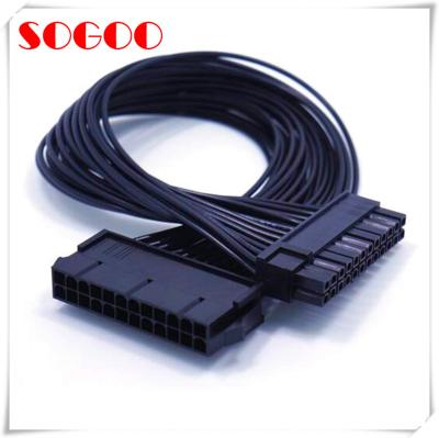 China Internal PC PSU ATX 24 Pin Male To 24 Pin Female Motherboard Extension Cables for sale