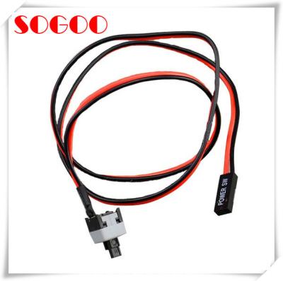 China Adaptador vermelho do cabo do botão do poder do PC do cartão-matriz com o conector DE LIGAR/DESLIGAR do cabo à venda