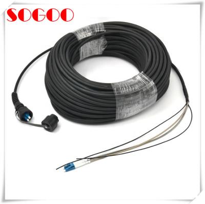 China OEM Waterproof Cable Assembly , Armoured Fiber Optic Patch Cord With DLC / PDLC Connector for sale