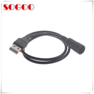 China USB To 5.5 2.1 DC Female Jack Waterproof Power Cable Assembly Color Customized for sale