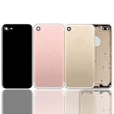 China High quality metal backshell cover for iphone 7 battery back door glass chassis with frame for sale