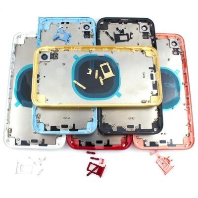 China Other high quality backshell cover for iphone xr battery back door glass chassis with frame for sale