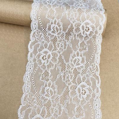 China Wholesale Viable White Nylon Stretch Lace Elastic 30mm Elastic Lace Band For Bra Underwear for sale