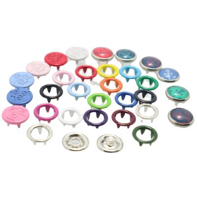 China Custom Wholesale Fashion Ring Fork LEAD FREE Bead Four Part Press Metal Snap Button for sale