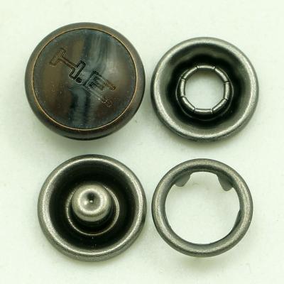 China Newly designed and stylish LEAD FREE knob with high quality eco-friendly logo metal snaps for sale