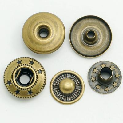 China Metal Hidden Snap Button 10mm 12.5mm Spring Nickel Free Round 15mm For Jacket for sale