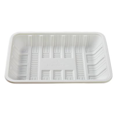 China Hot Sales Customized Disposable Food Tray For Meat Packaging Food Grade Supermarket Restaurant PP Cornstarch for sale