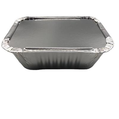 China Factory Wholesale Disposable Aluminum Foil Food Container Food Tray Eco-friendly Lunch Box For Food Packaging for sale