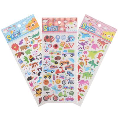 China High Quality Bulk Reusable Cartoon Sticker Kids 3D Animals Puffy Stickers For Decoration for sale