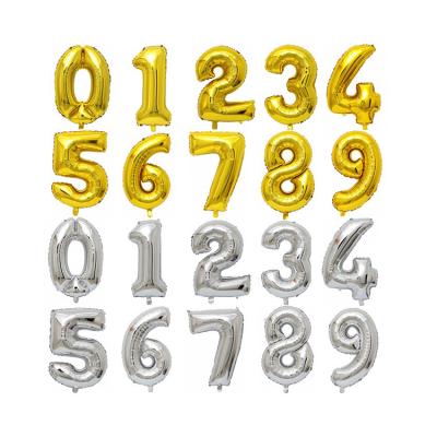 China Wholesale cheap high quality number balloon sticker festival decoration number balloon sticker for party for sale