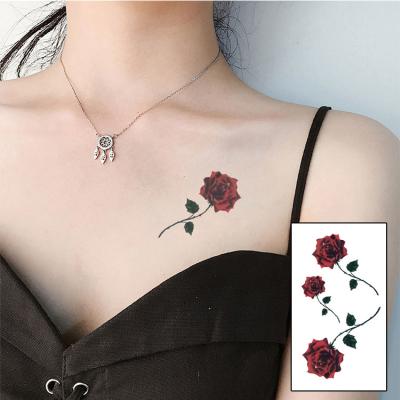 China Wholesale Temporary Rose Flower New Fashion Waterproof Temporary Tattoo Stickers for sale